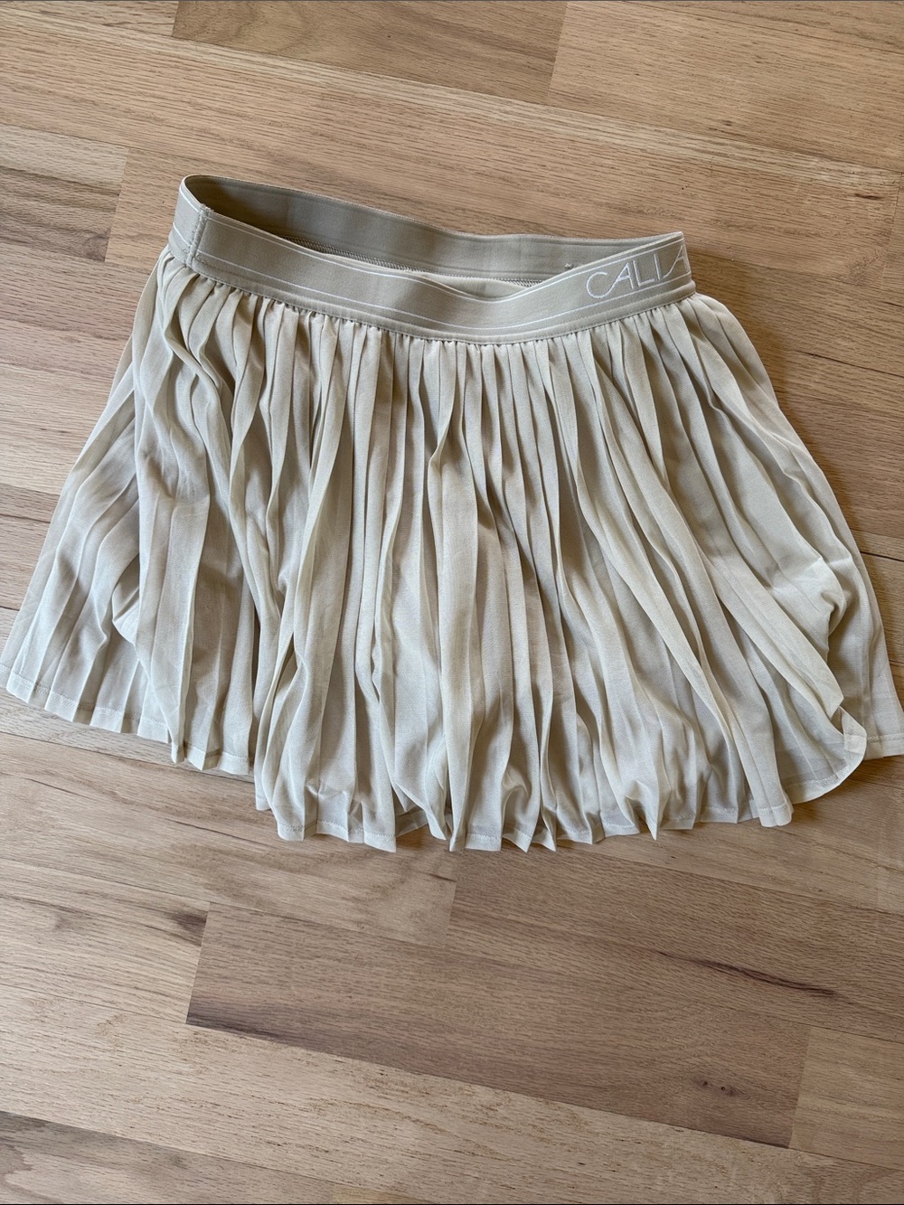 Beige Pleated Women’s tennis Skirt